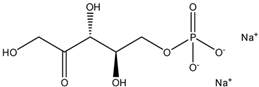 Chemical structure of D-Ribulose 5-phosphate sodium salt | 18265-46-8