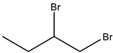 Chemical structure of 1,2-Dibromobutane | 533-98-2