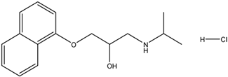 Chemical structure of Propanolol HCL | 318-98-9