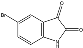 Chemical structure of 5-Bromoisatin | 87-48-9
