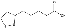 Chemical structure of α-Lipoic acid | 1077-28-7