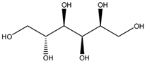 Chemical structure of Sorbitol | 50-70-4