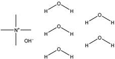 Chemical structure of Tetramethyammonium hydroxide pentahydrate | 10424-65-4