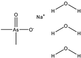 Chemical structure of Sodium Cacodylate Trihydrate | 6131-99-3