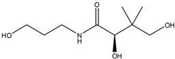 Chemical structure of Dexpanthenol | 81-13-0