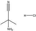 Chemical structure of 2-Amino-2-methyopropane nitrile HCL | 19355-69-2