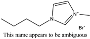 Chemical structure of 1-Butyl-3-methylimidazolium bromide | 85100-77-2
