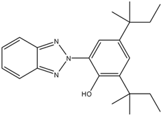 Chemical structure of 2-(2H-Benzotriazol-2-yl)-4,6-di-tert-pentylphenol | 25973-55-1