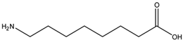 Chemical structure of 8-Aminooctanoic acid | 1002-57-9