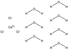 Chemical structure of Cerium(III) chloride heptahydrate | 18618-55-8