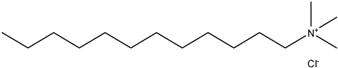 Chemical structure of Dodecyltrimethylammonium chloride | 112-00-5