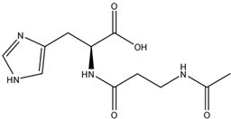 Chemical structure of N-Acetyl-L-carnosine | 56353-15-2