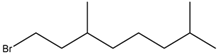 Chemical structure of 1-Bromo-3,7-dimethyloctane | 3383-83-3