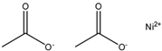 Chemical structure of Nickel (II) acetate | 6018-89-9