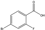 Chemical structure of 4-Bromo-2-fluorobenzoic acid | 112704-79-7