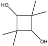 Chemical structure of 2,2,4,4-Tetramethyl-1,3-cyclobutanediol | 3010-96-6