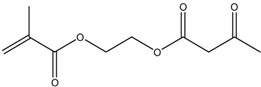 Chemical structure of 2-acetoacetoxyethyl methacrylate | 21282-97-3