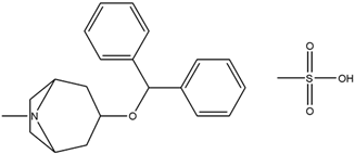 Chemical structure of Benztropine mesylate | 132-17-2
