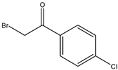 Chemical structure of 2-bromo-4'-chloroacetophenone | 536-38-9