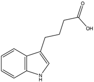 Chemical structure of Indole-3-butyric acid | 133-32-4