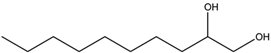 Chemical structure of 1,2-Decanediol | 1119-86-4