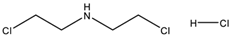 Chemical structure of Bis-(2-chloroethyl)-amine hydrochloride | 821-48-7