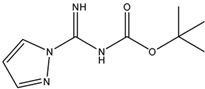Chemical structure of N-Boc-1H-pyrazole-1-carboxamidine | 152120-61-1