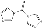 Chemical structure of 1,1′-Carbonyldiimidazole solution | 530-62-1