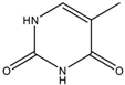 Chemical structure of Thymine | 65-71-4
