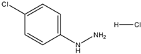 Chemical structure of 4-Chlorophenylhydrazine hydrochloride | 1073-69-4