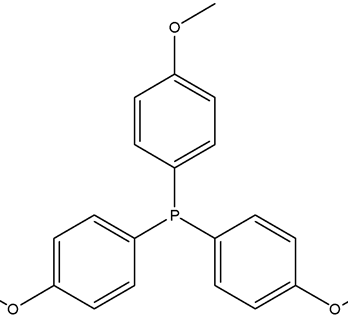 Chemical structure of Tris p-anisylphosphine | 855-38-9