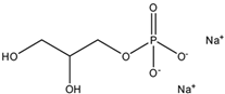 Chemical structure of Glycerophosphate disodium | 1555-56-2