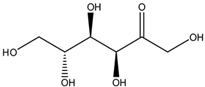 Chemical structure of D-Fructose | 57-48-7