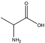 Chemical structure of D,L-alanine | 302-72-7