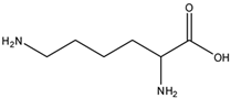 Chemical structure of D,L-lysine | 70-54-2