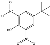 Chemical structure of 4-Tert-butyl-2,6-dinitrophenol | 4097-49-8