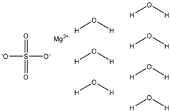 Chemical structure of Magnesium sulphate, hepta hydrate | 10034-99-8