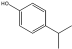 Chemical structure of 4-Isopropyl phenol, 99.0% | 99-89-8