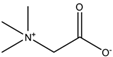 Chemical structure of Betaine | 107-43-7