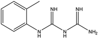 Chemical structure of 1-(o-Tolyl)biguanide | 93-69-6