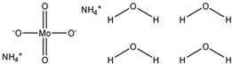 Chemical structure of Ammonium molybdate tetrahydrate ACS | 12054-85-2