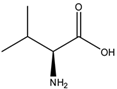 Chemical structure of L-Valine | 72-18-4