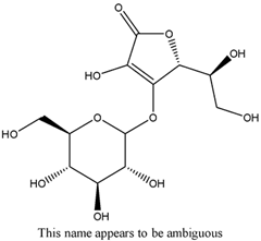 Chemical structure of Ascorbyl Glucoside | 129499-78-1