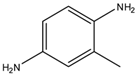 Chemical structure of 2,5-Diaminotoluene | 615-50-9