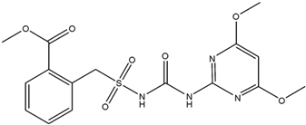 Chemical structure of Bensulfuron methyl | 83055-99-6Bensulfuron methyl | 83055-99-6