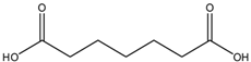 Chemical structure of Pimelic acid | 111-16-0