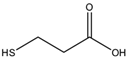 Chemical structure of 3-Mercaptopropionic acid