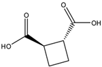 Chemical structure of trans-Cyclobutane-1,2-dicarboxylic acid | 1124-13-6