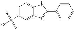 Chemical structure of 2-Phenylbenzimidazole-5-sulfonic acid | 27503-81-7