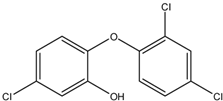 Chemical structure of Triclosan | 3380-34-5